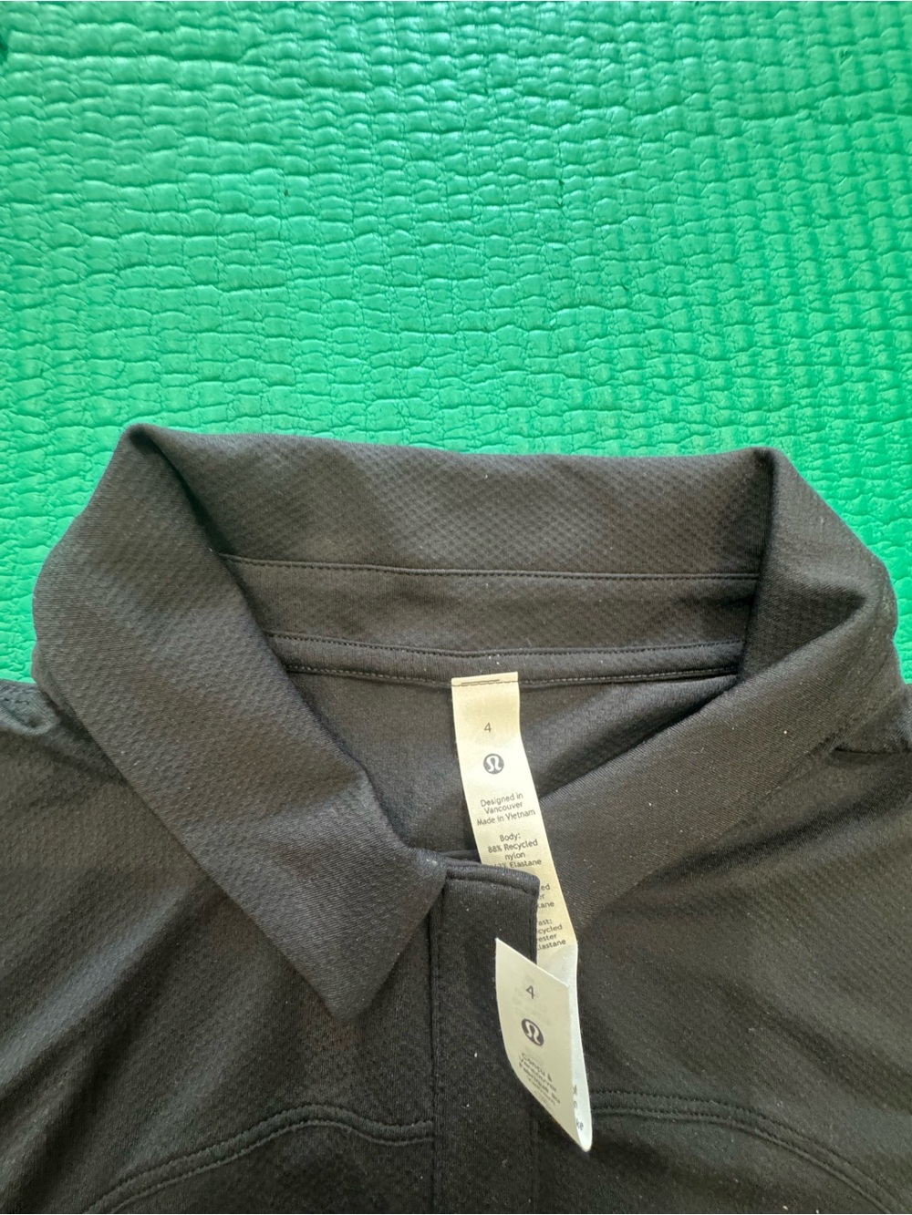 lululemon athletica Black Short-Sleeve Polo Top - Picture 3 of 3